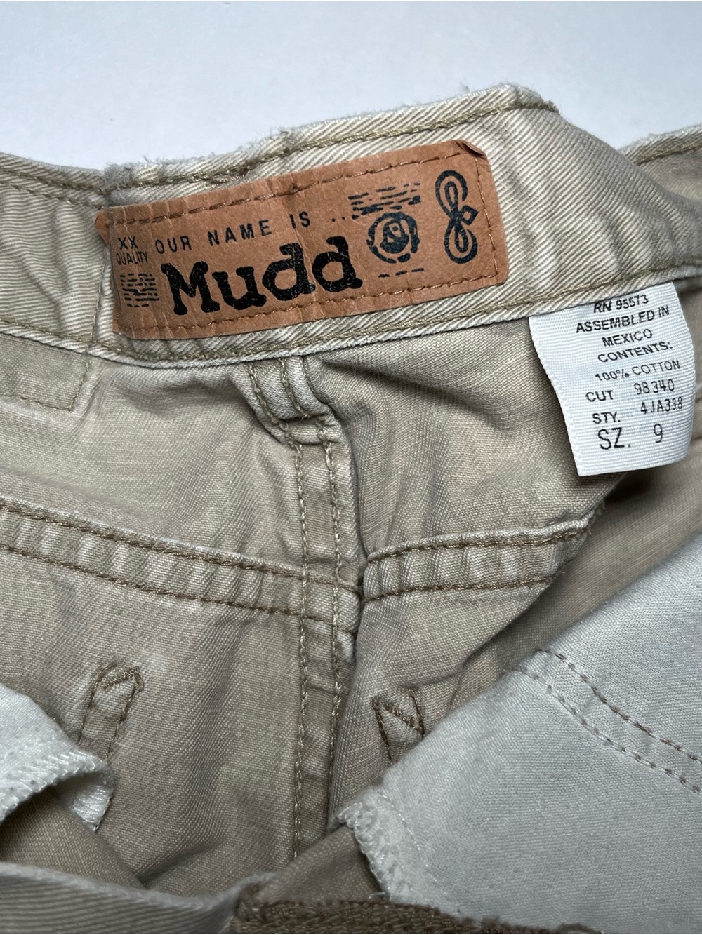 Vintage Y2K Mudd short juniors sz 9~indie Slease~gorpcore~mallcore - Picture 7 of 8
